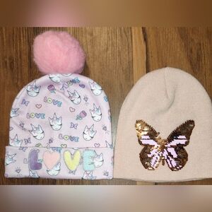 Two Girls NWOT Beanies, H&M and Miss Gwen's OMG Accessories